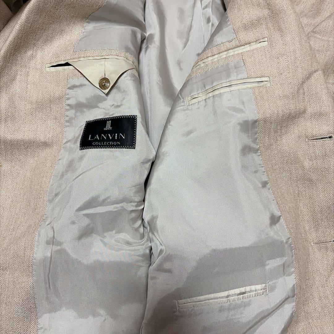 【ランバン】LANVIN テーラードジャケット　ウール　メンズ　ベージュ　Ｒ48