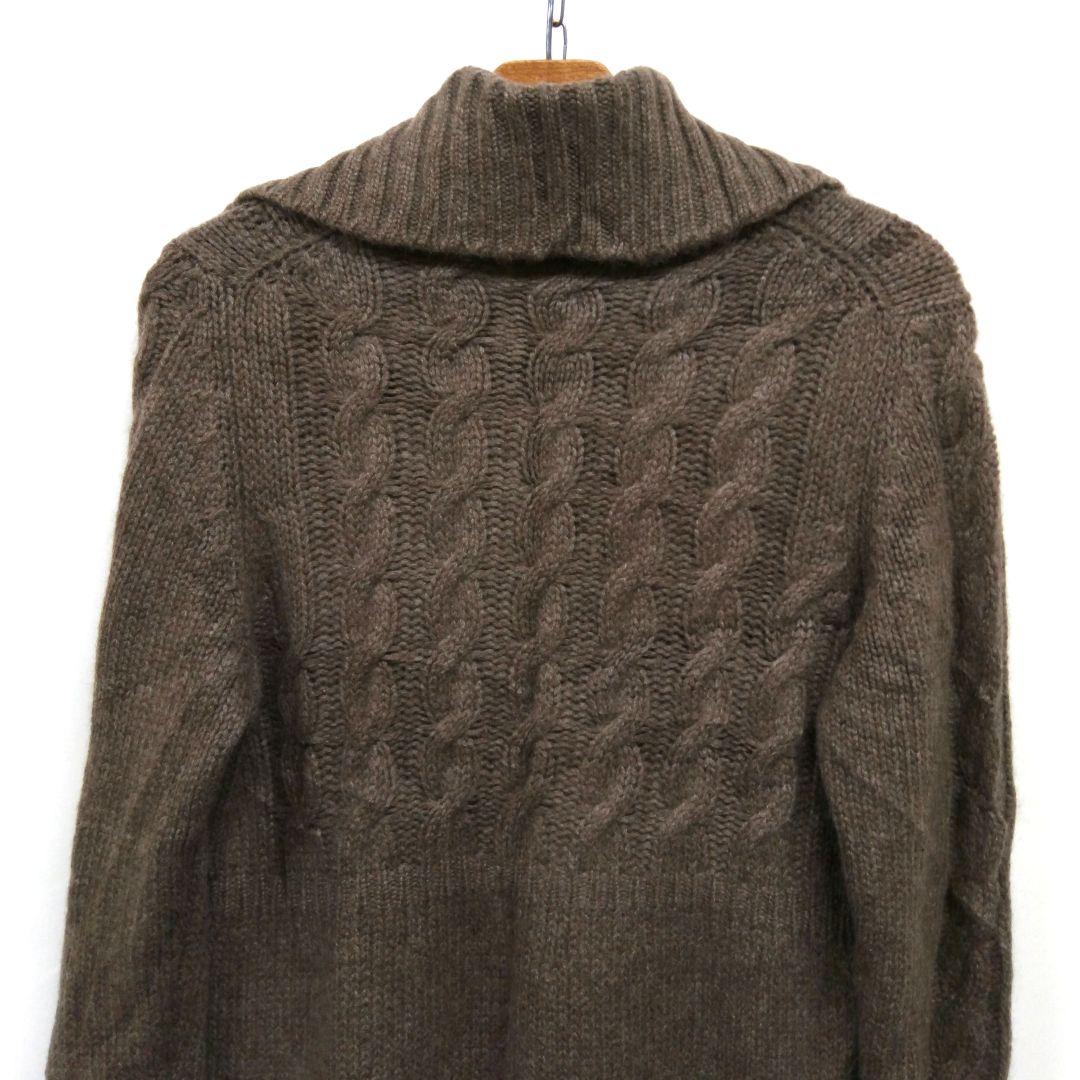 ★Leilian　レリアン　カシミヤ100％　ロング丈長袖ニットカーディガン　M