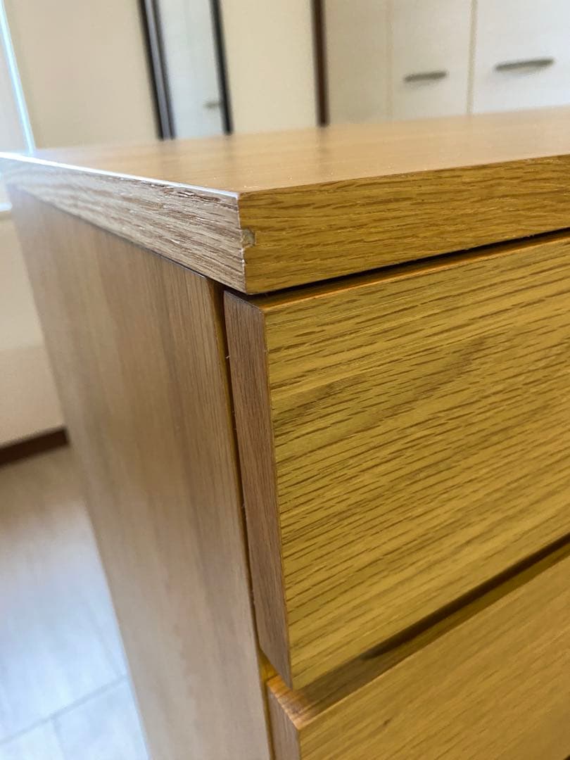 無印良品/MUJI オーク材 4段チェスト ナチュラル ZR24335