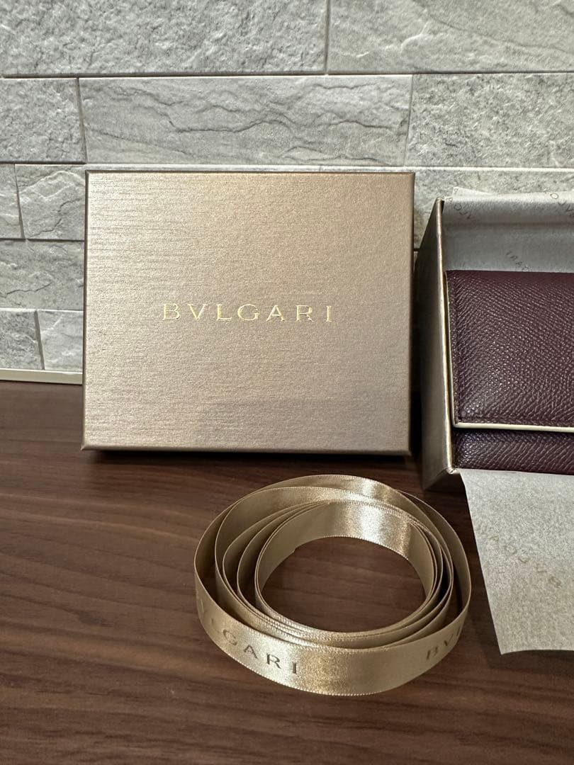 BVLGARI ブルガリ バイカラー三つ折り財布