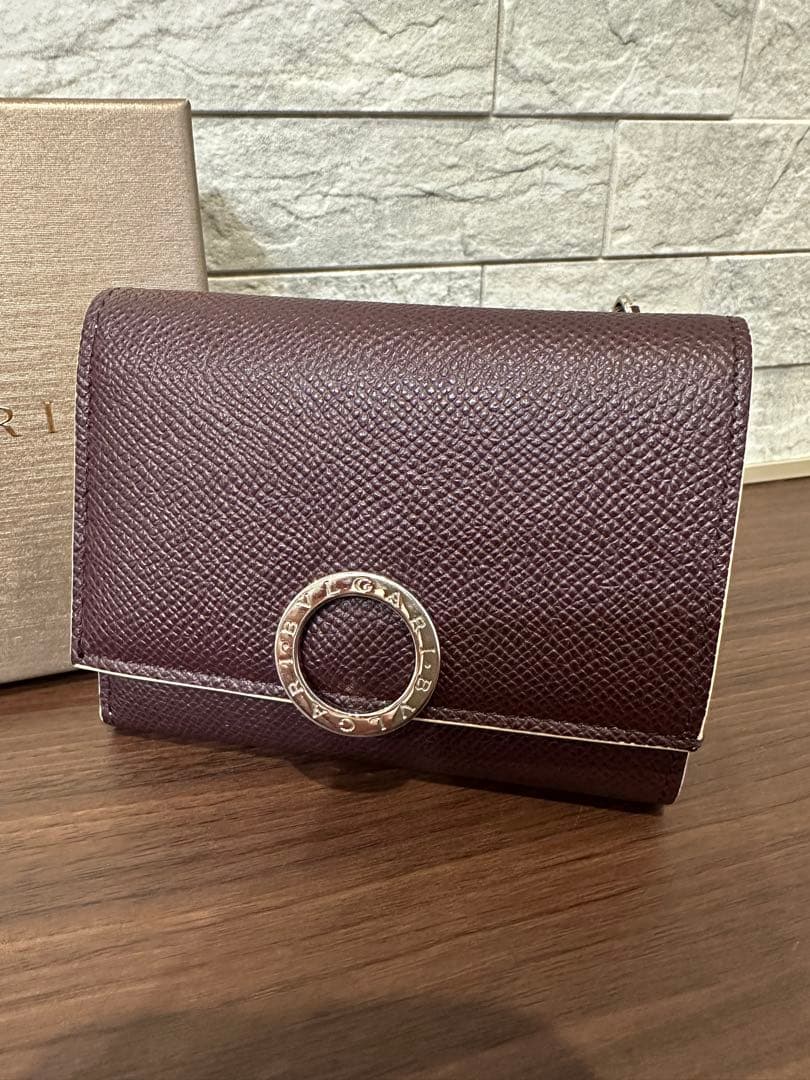 BVLGARI ブルガリ バイカラー三つ折り財布
