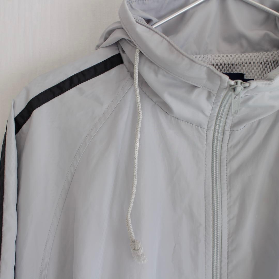 90s FRED PERRY ナイロンジャケット 白 フード収納 S