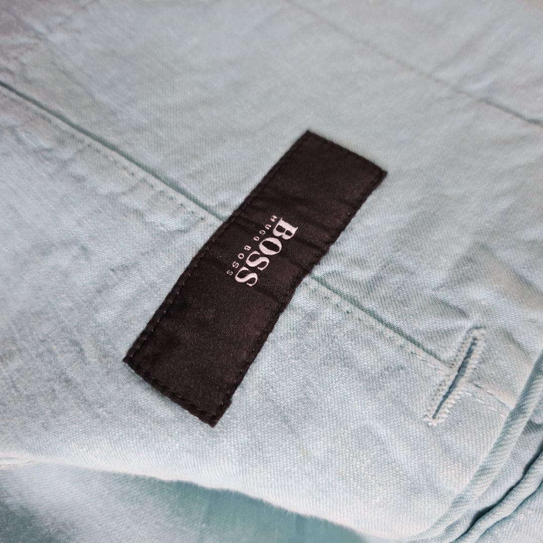 HugoBossライトブルーBOSSHUGO水色JacketPure Linen