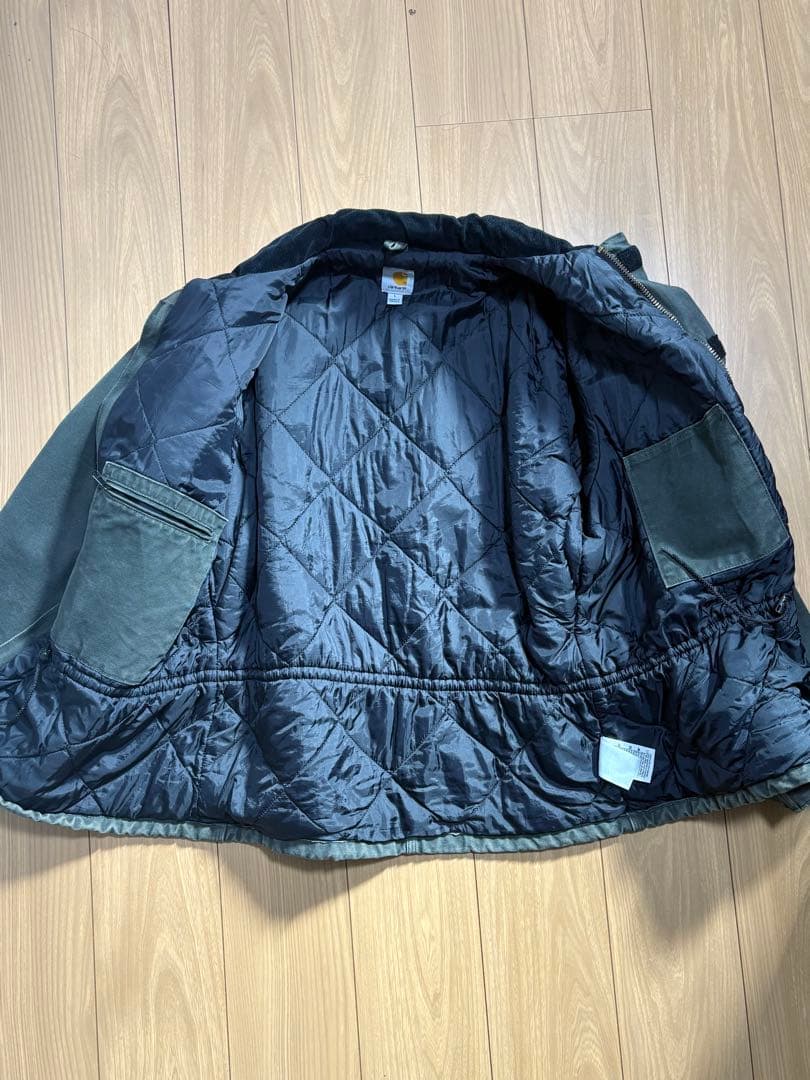 Carhartt ダックジャケット L モスグリーン 裏キルティング
