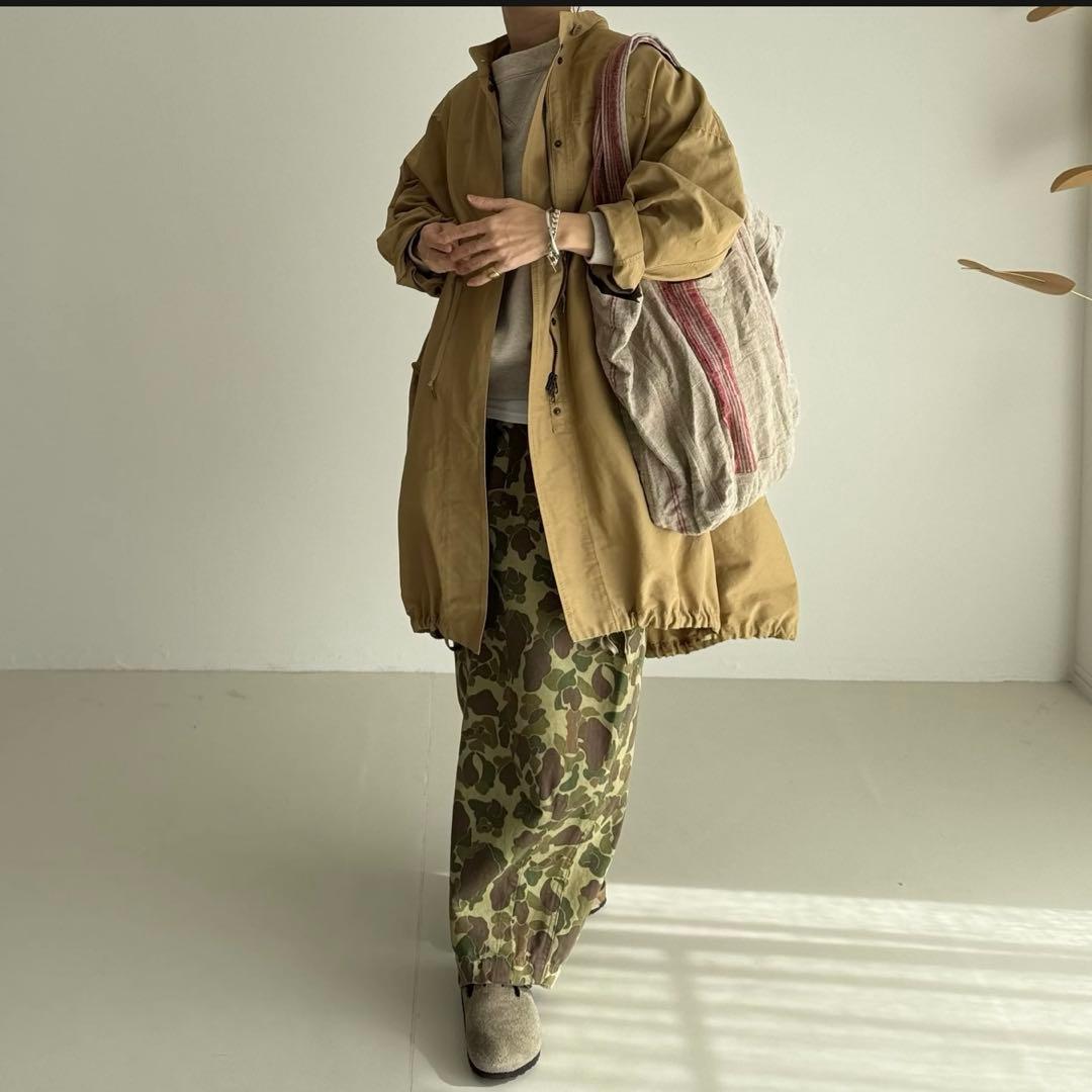 ジャケット・アウター argue COTTON NYLON M-65 HALF COAT/CAMEL