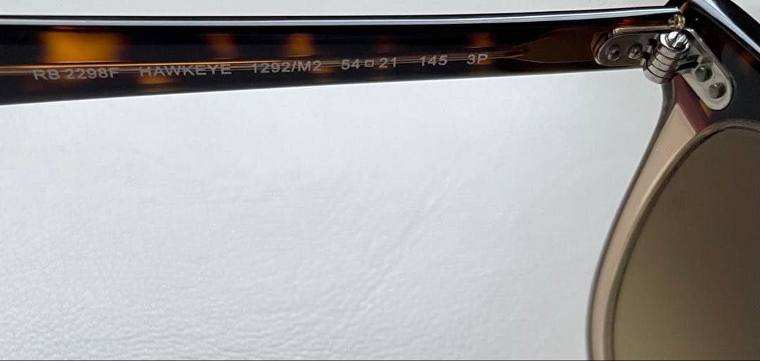 RAYBAN RB2298F 1292 M2 54 HAWKEYE 偏光レンズ