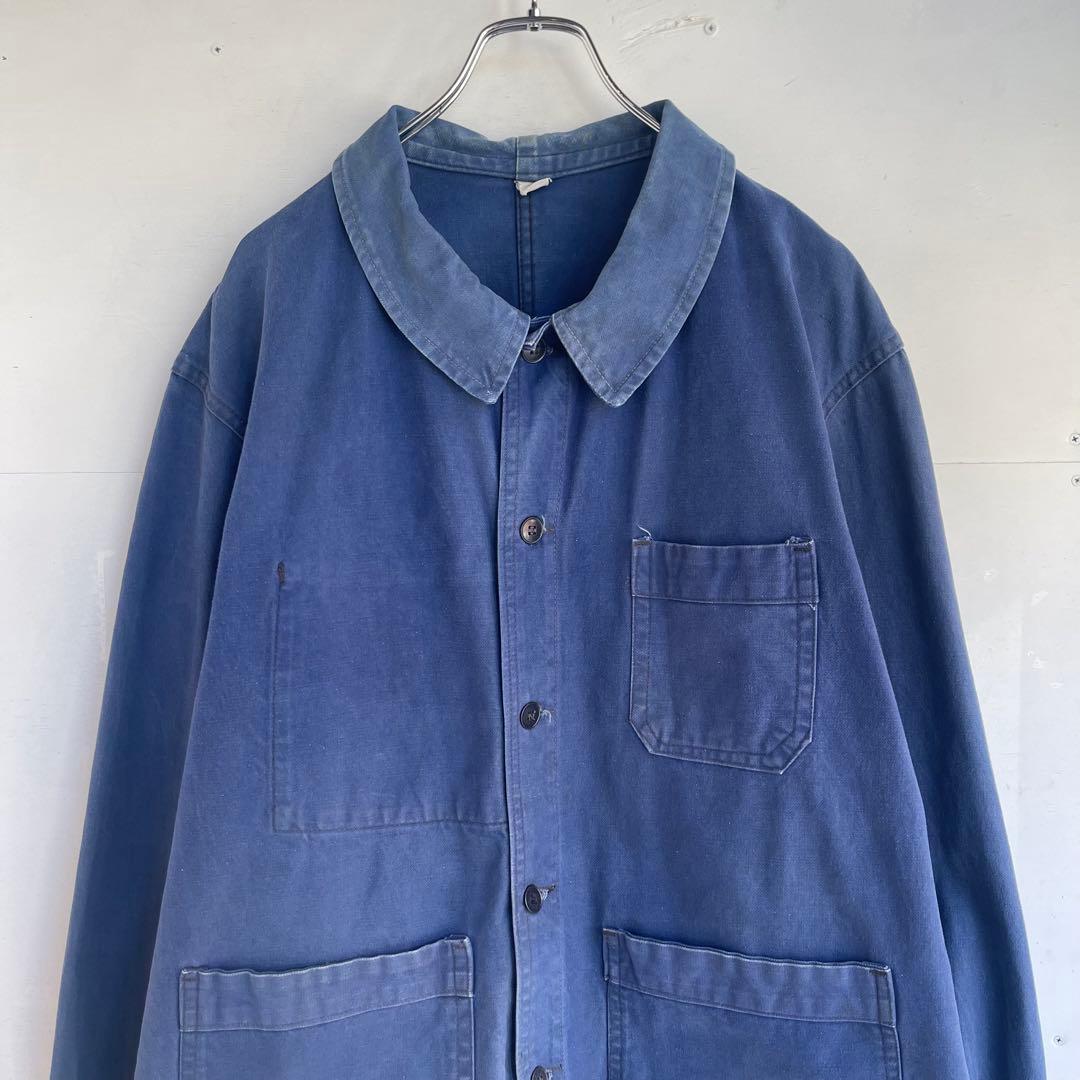 60s 70s フレンチ カバーオール ワークジャケット ヴィンテージ 古着