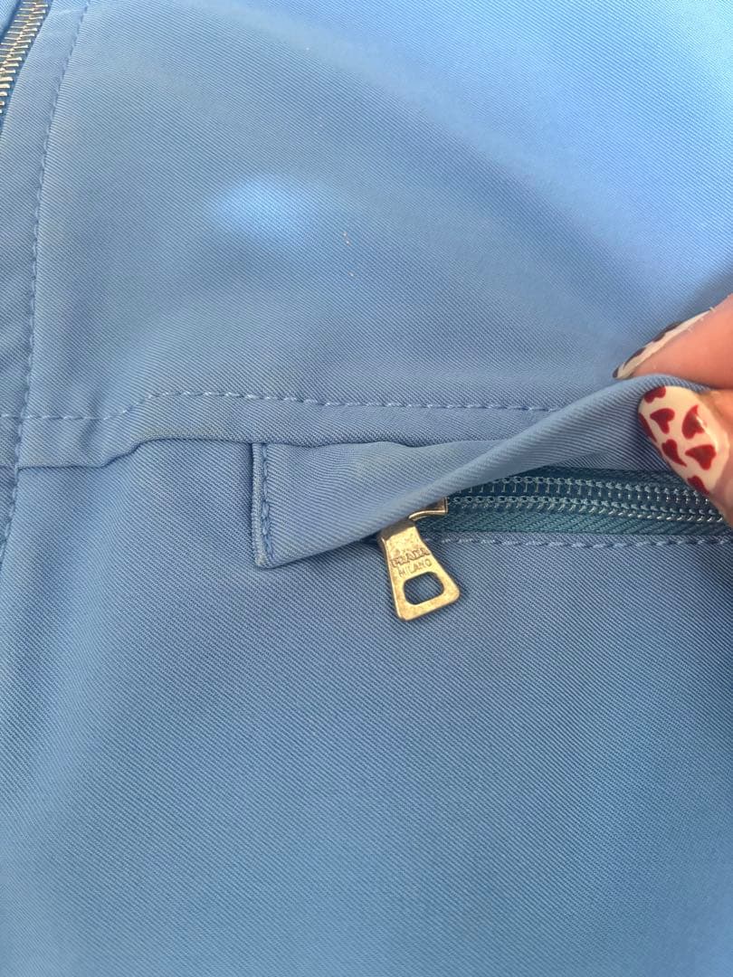 prada 90s アーカイブ ブルーナイロンブルゾン