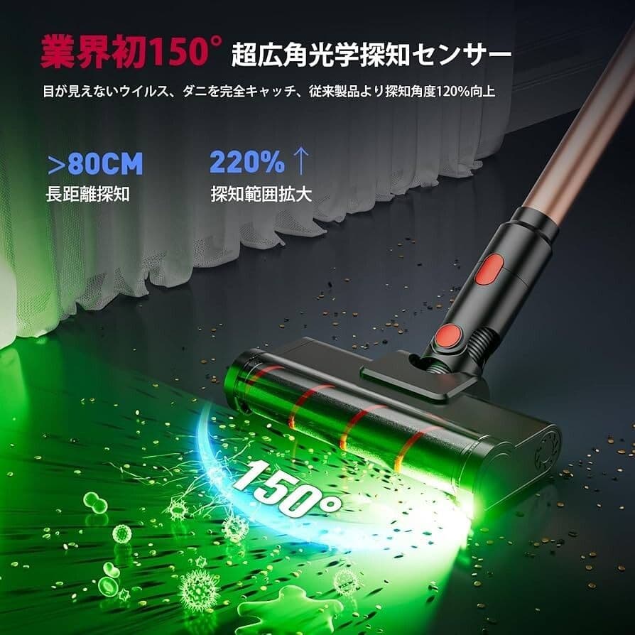 新品　コードレス掃除機 自走式！90Kpa強力吸引！70分連続稼働 YC07