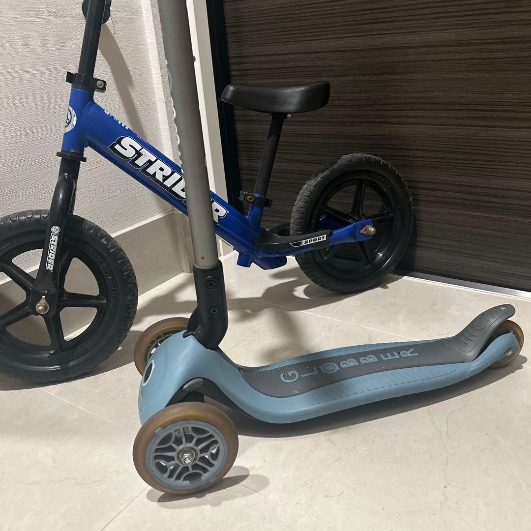 STRIDER バランスバイク 12 とGLOBBER 三輪キックボード　セット