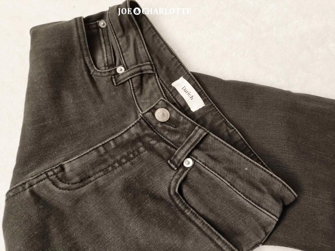 ダーリッチ darich ブラストフレアデニムパンツ ブラック BLK S
