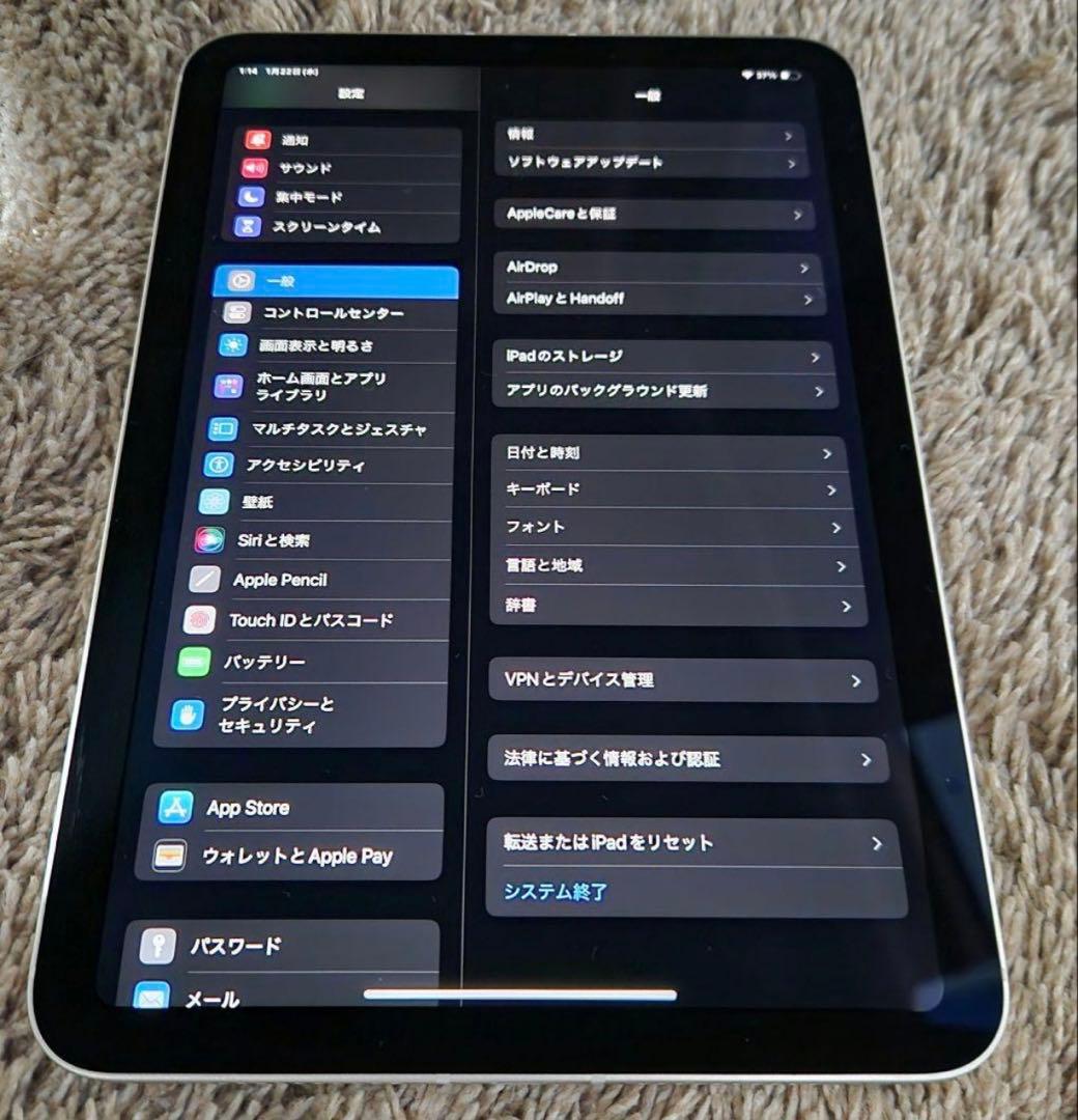 美品 iPad mini 第6世代 Wi-Fi+Cellular 64GB