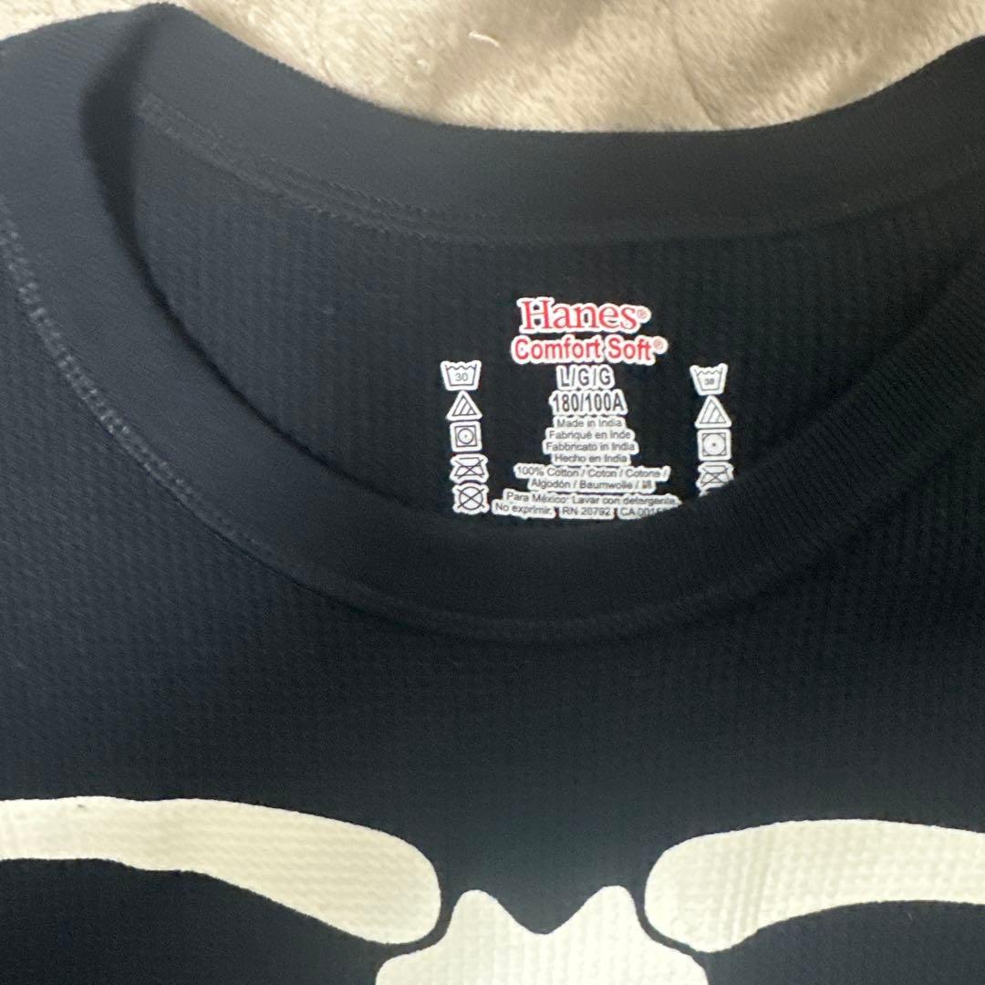supreme Hanes スケルトンプリント Tシャツ Lサイズ ブラック