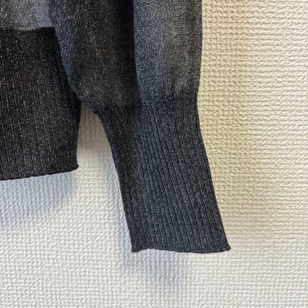 SALON adam et rope♦︎ ブライトラメVネックシアーカーディガン