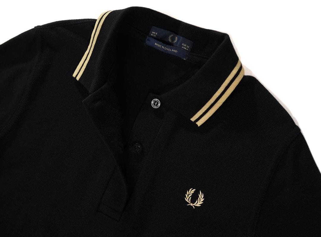 イングランド製 FRED PERRY G12 定番 ポロシャツ ブラック 8