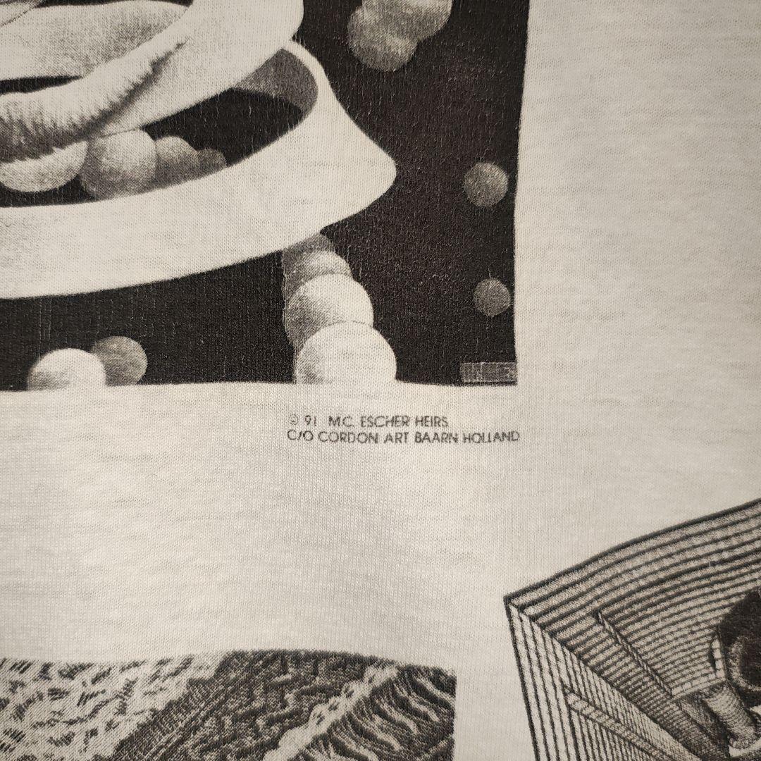 90年代 USA製 M.C ESCHER エッシャー Tシャツ 両面プリント
