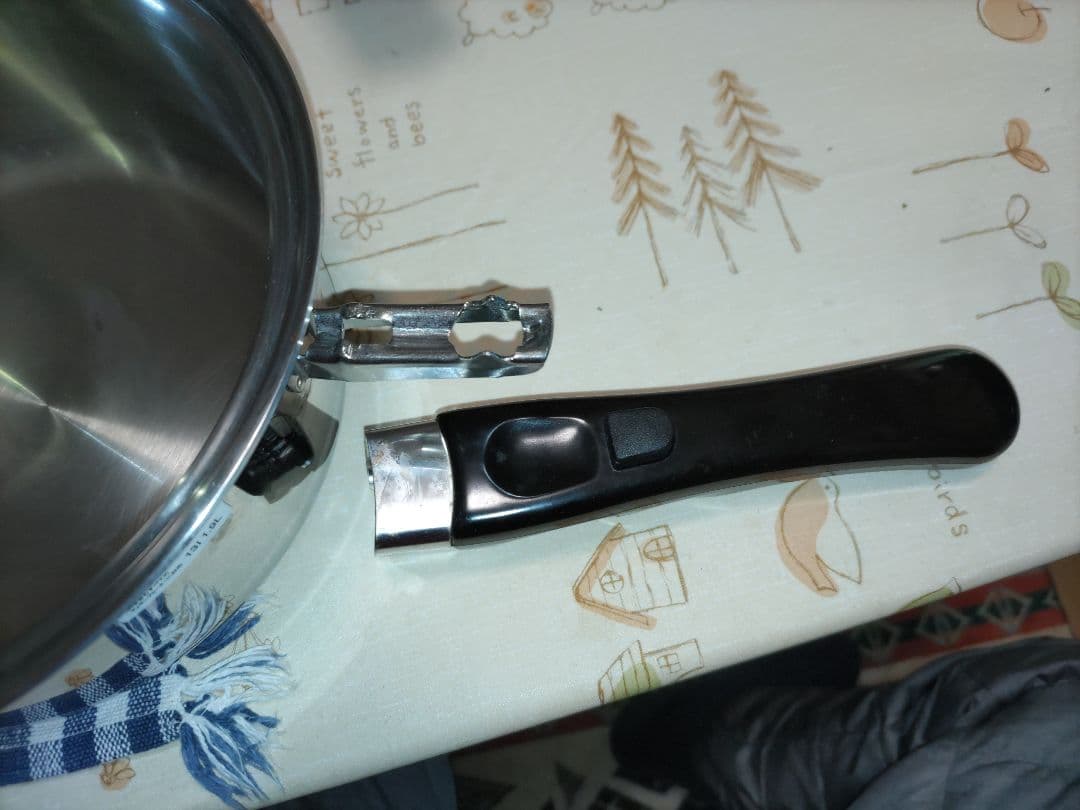 ステンレススチール 片手鍋 蓋付き