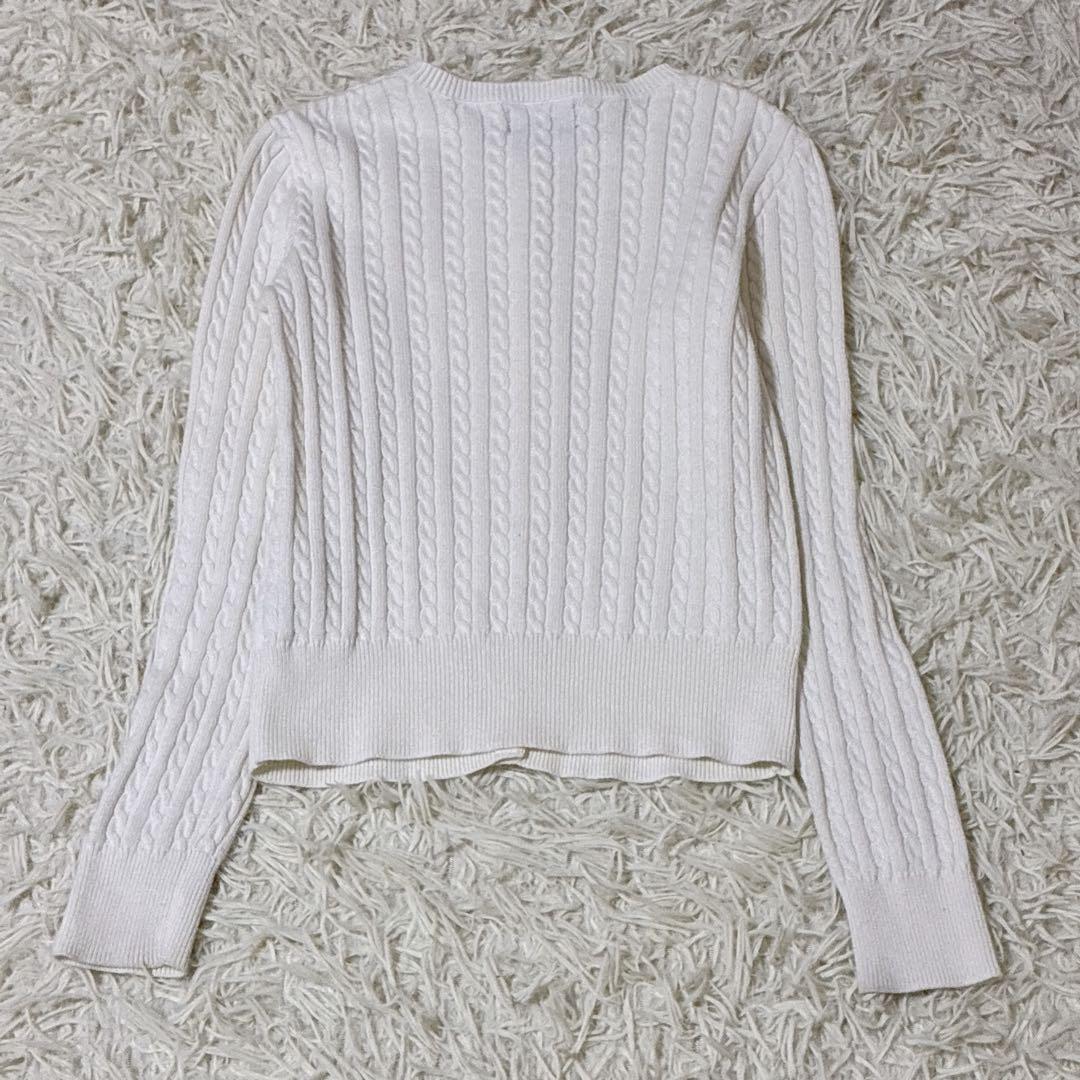 POLO RALPH LAUREN ポニー刺繍　ケーブルニットカーディガン