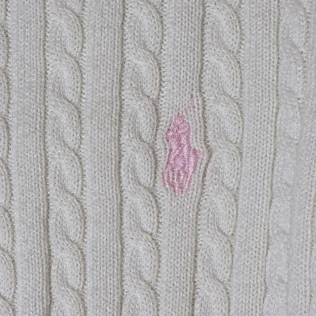 POLO RALPH LAUREN ポニー刺繍　ケーブルニットカーディガン