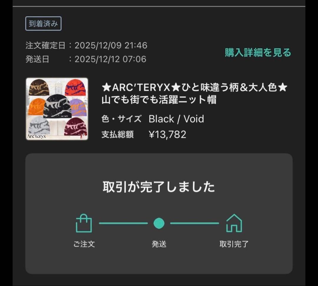 ARC'TERYX Grotto Toque ニット帽 ※タグはとれています。