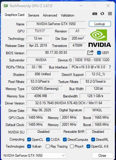 ELSA GeForce GTX 1650 4GB S.A.C【動作確認済】
