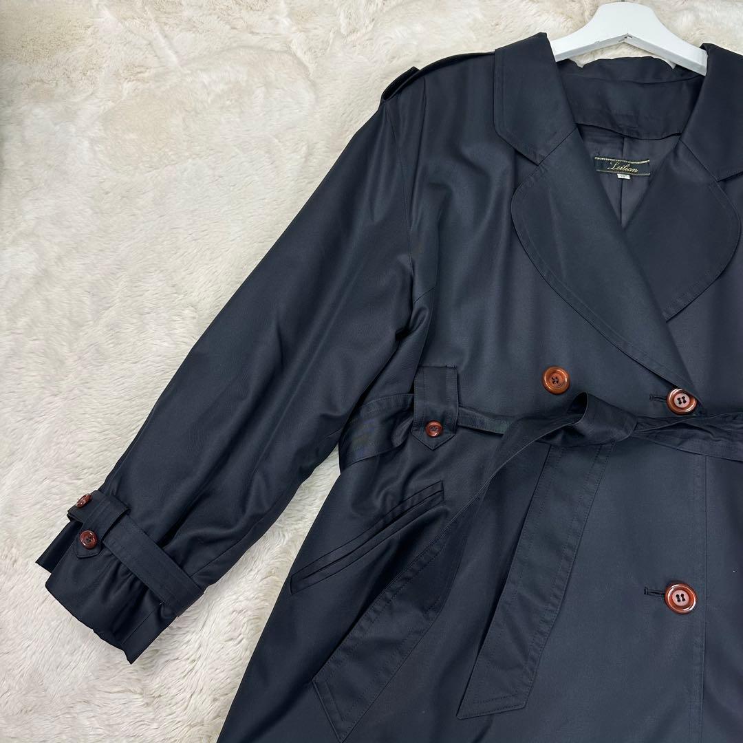 ✨美品✨レリアン 最高級シルク100% トレンチコート 13+ 大きいサイズ