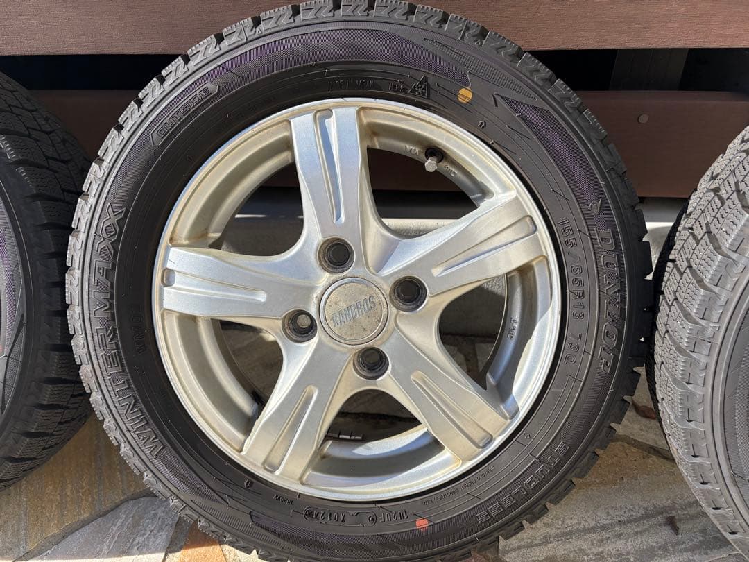 DUNLOPスタッドレスタイヤ＆ホイールセット　155/65R13