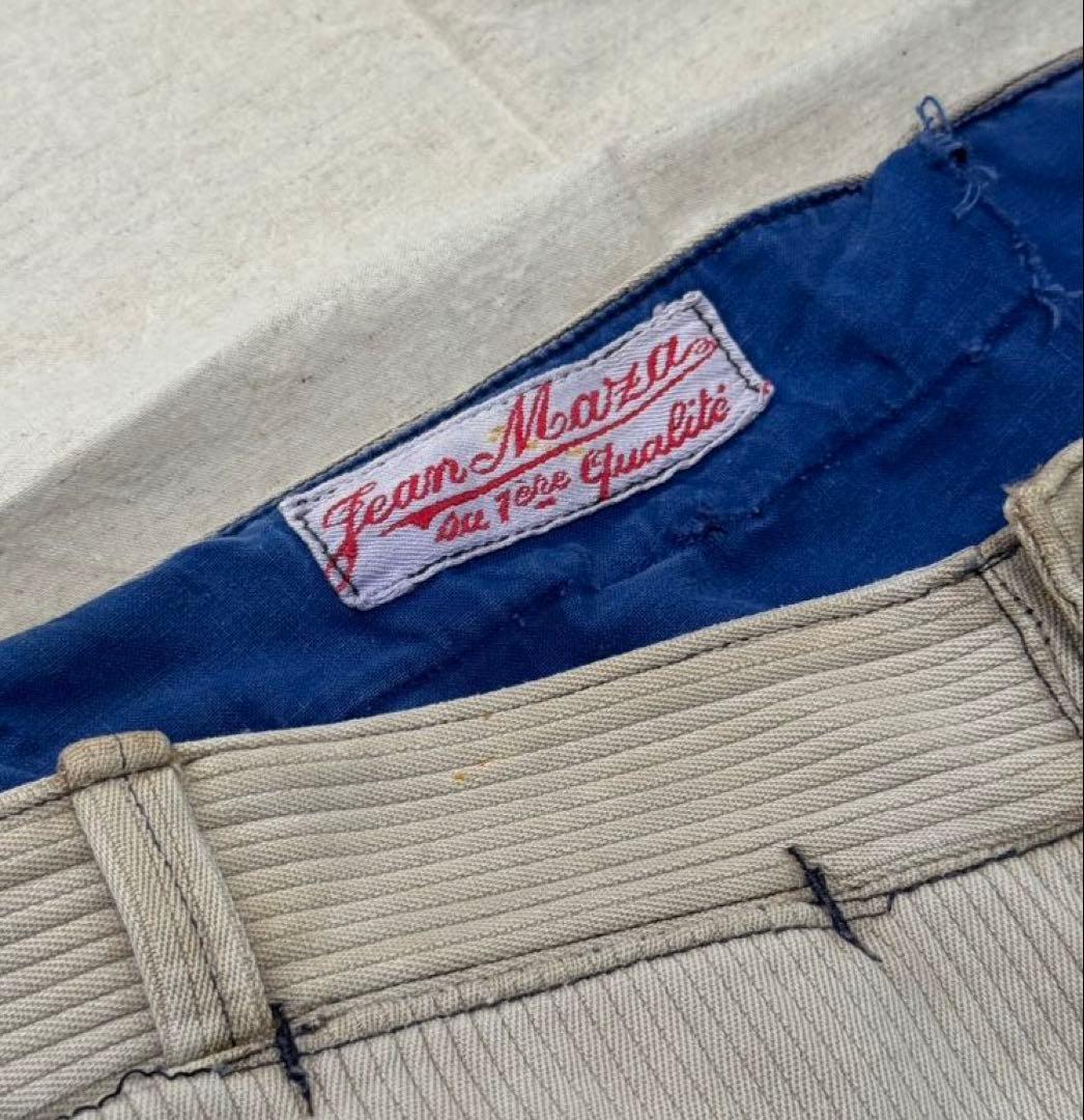 フランス製 40s〜50s ジョッパーズパンツ 刺繍タグ コットンピケ