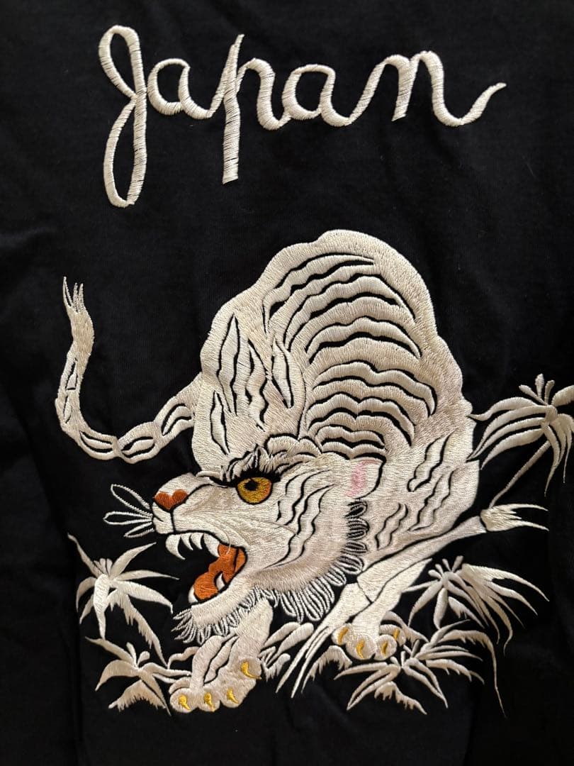 美品　スカT テーラー東洋　タイガー刺繍　Tシャツ L 黒