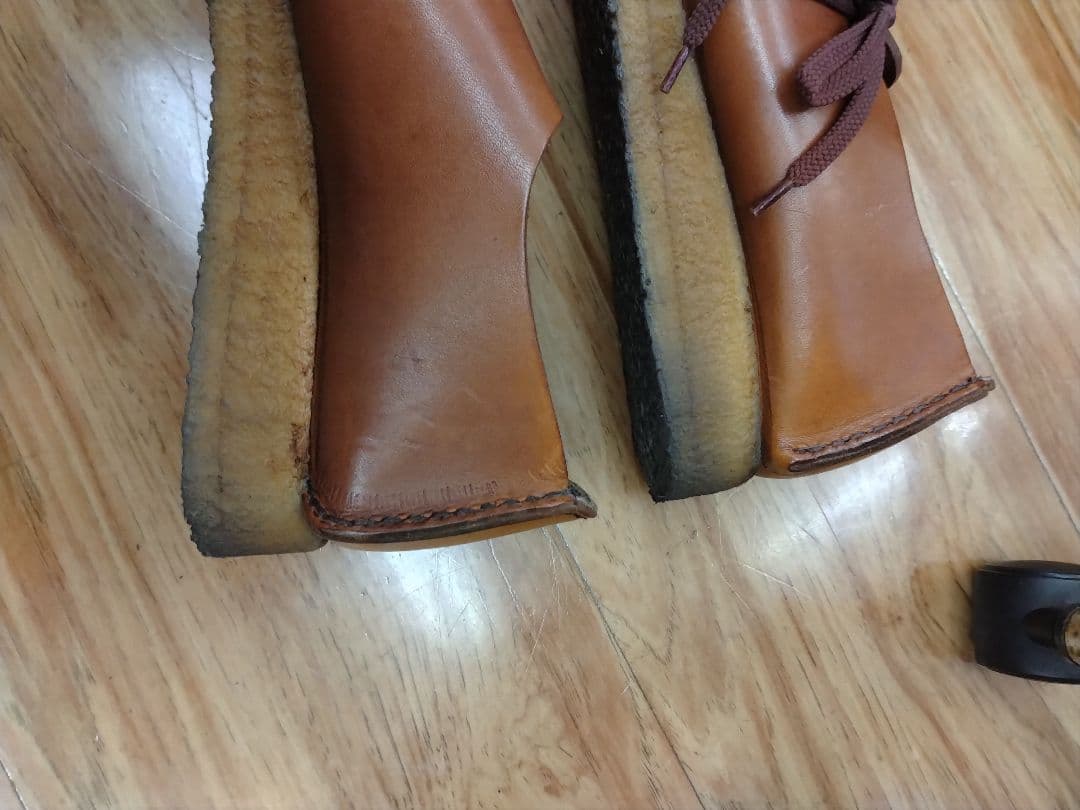 Padmore & Barnes ブラウンレザー ローファー7インチ