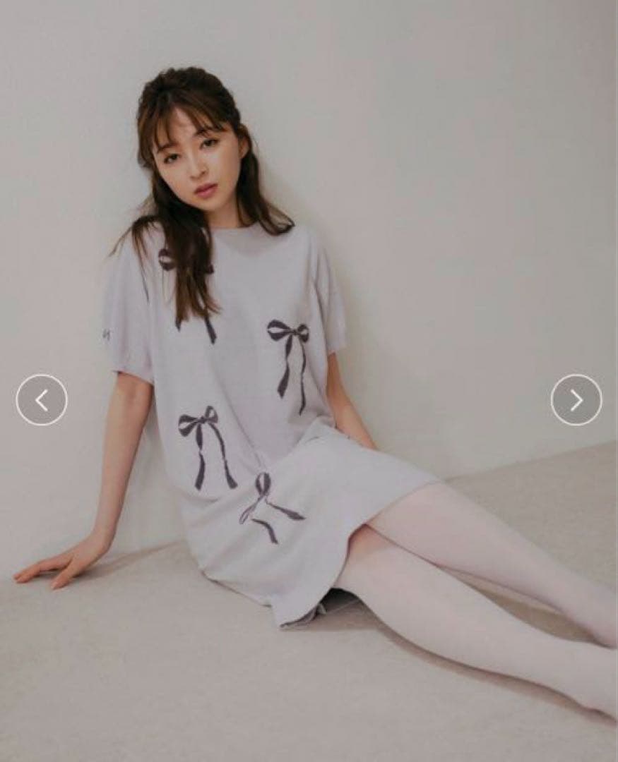 【新品】ジェラートピケUSAGI ONLINE限定リボンジャガードワンピース