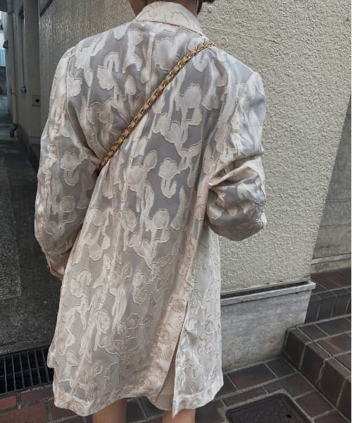 Ameri MEDI ALICE SHIRT JACKET アイボリー