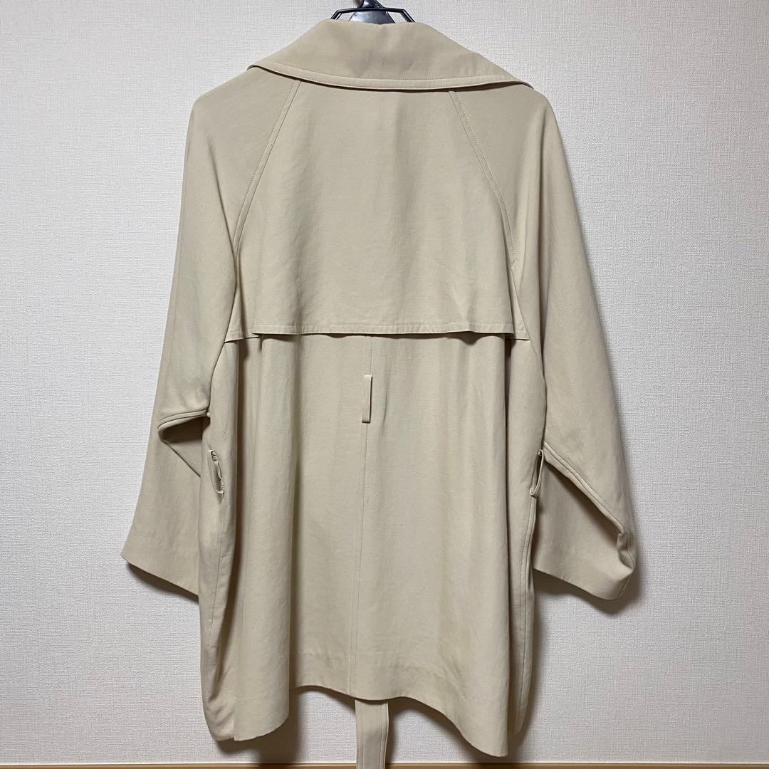 IENA アウター アセテートコットンショートコート トレンチコート ベージュ