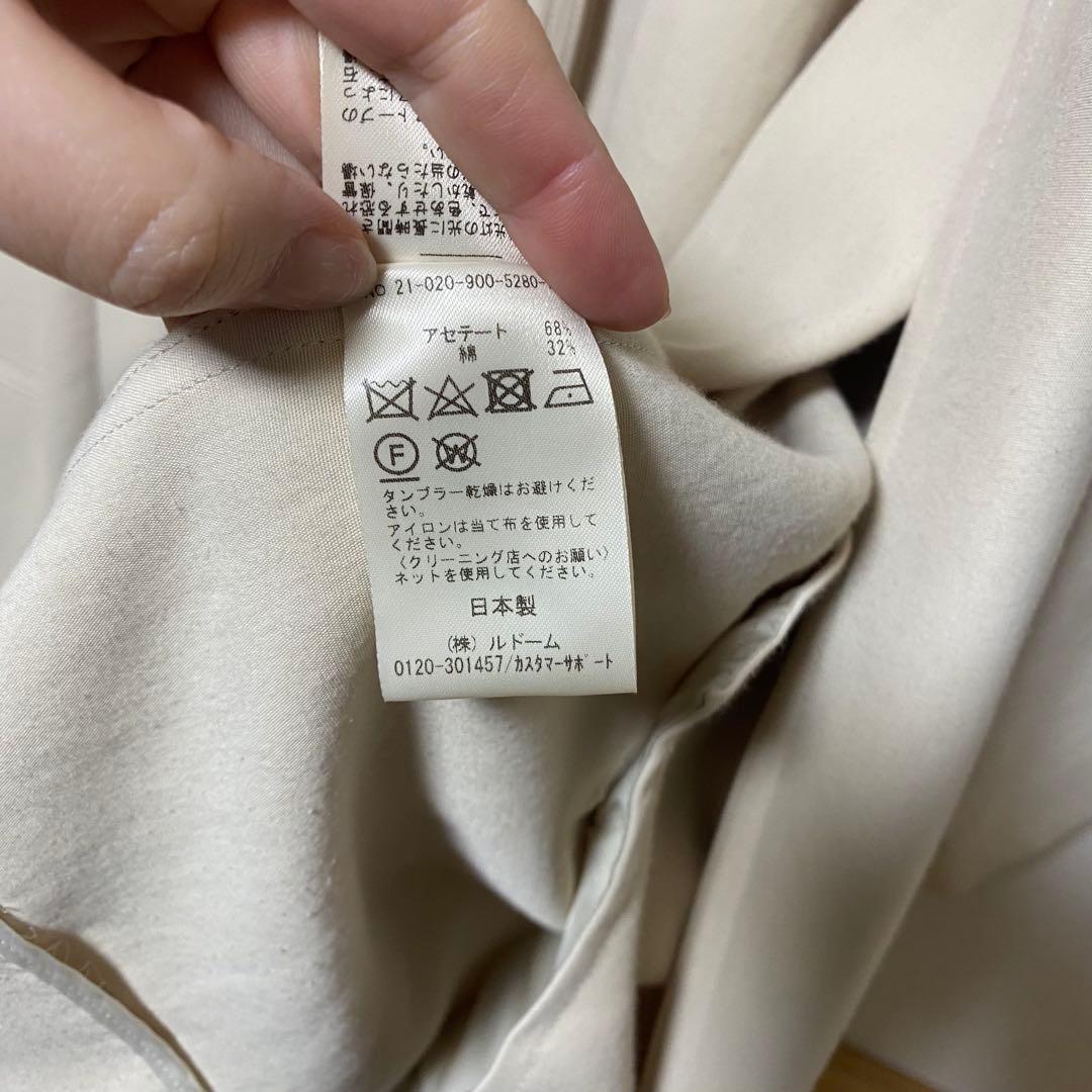 IENA アウター アセテートコットンショートコート トレンチコート ベージュ