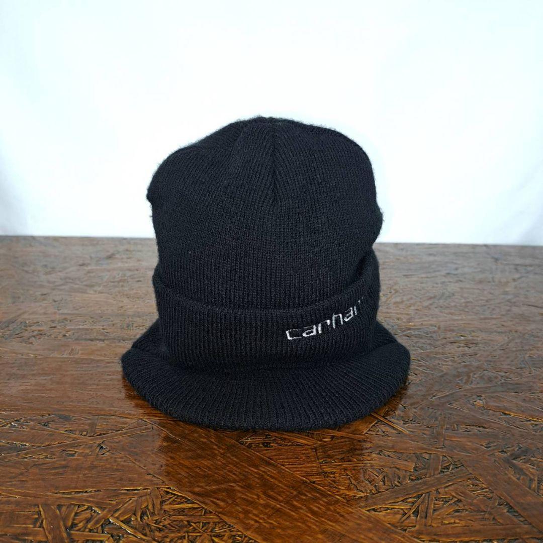 【美品】Carhartt　カーハート　ツバ付きニット　刺繍ロゴ