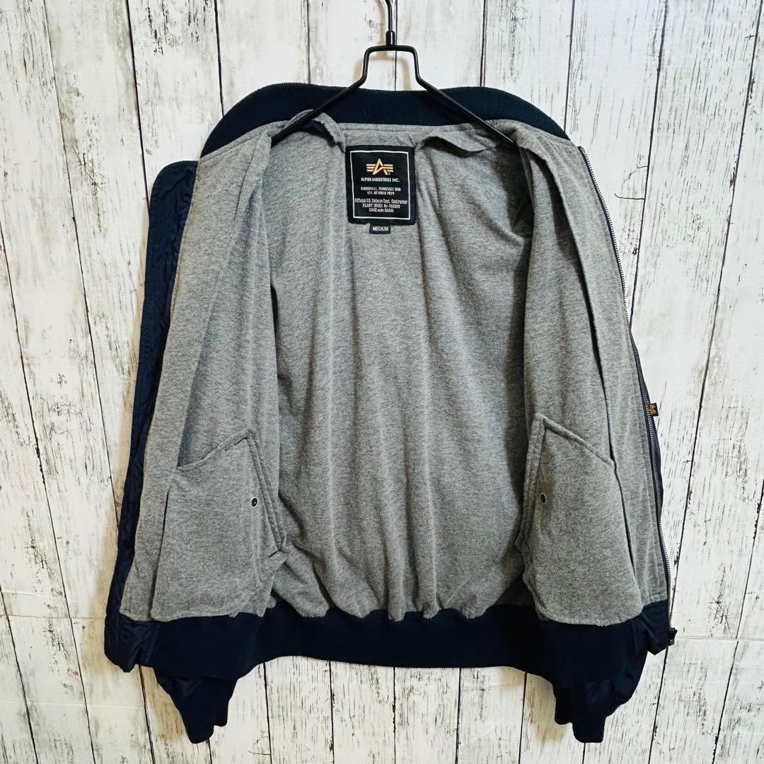 ALPHA INDUSTRIES アルファMA-1 フライトジャケット ネイビー