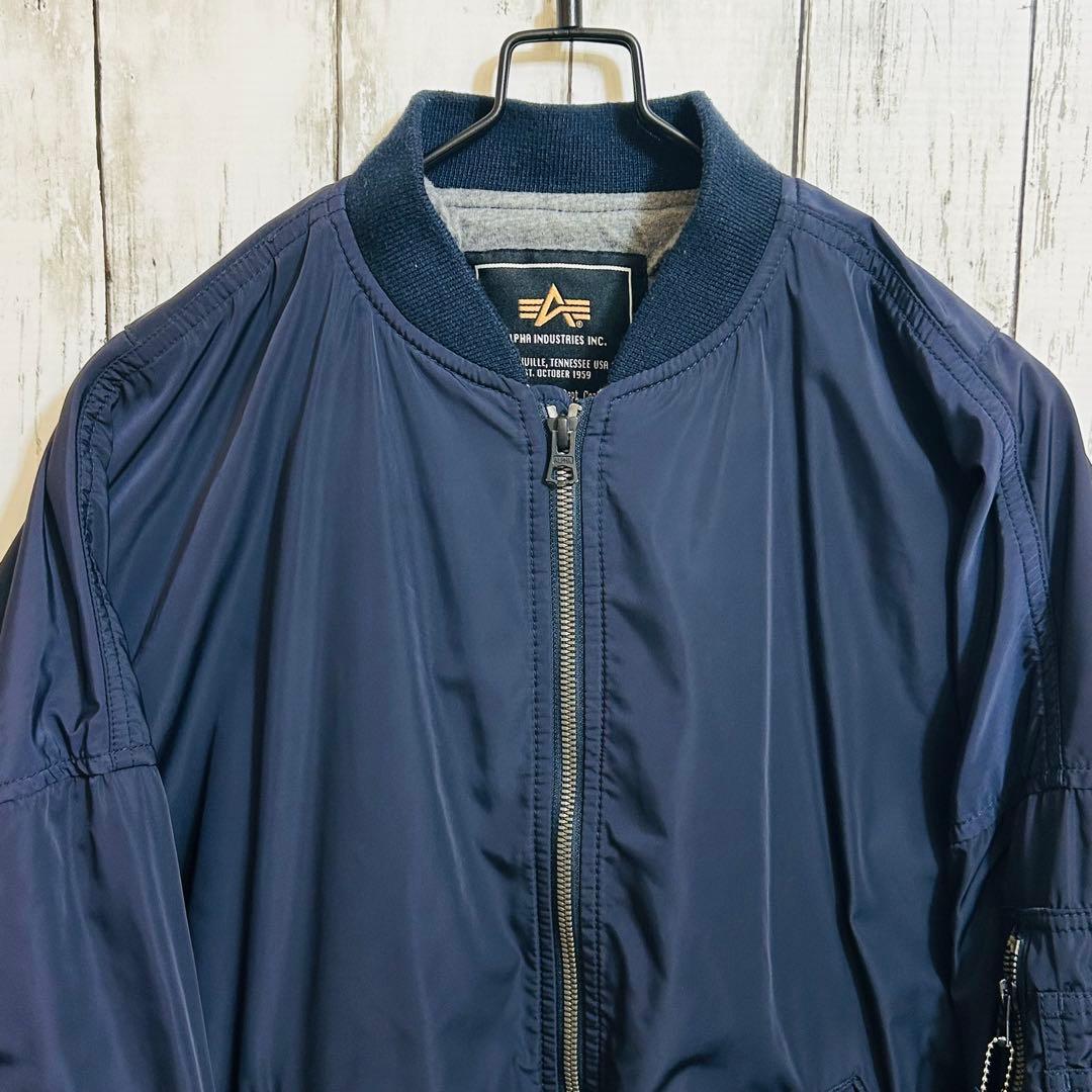 ALPHA INDUSTRIES アルファMA-1 フライトジャケット ネイビー
