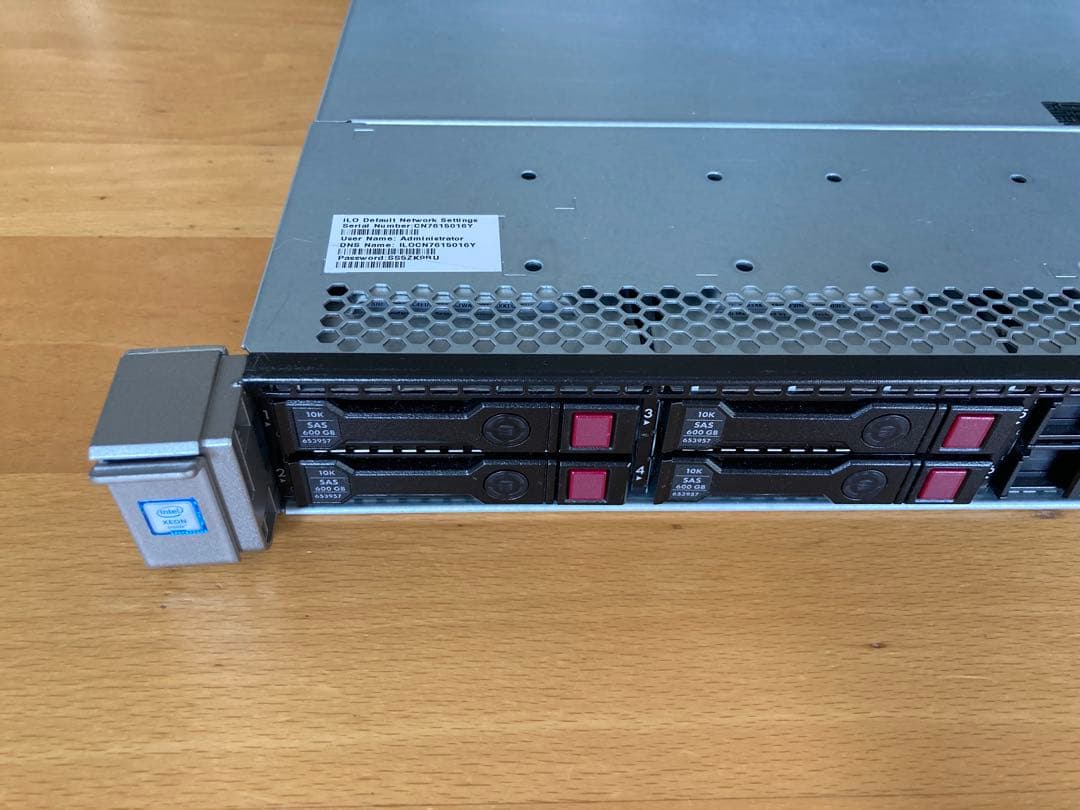【サーバ】HP Enterprise ProLiant DL360 Gen9