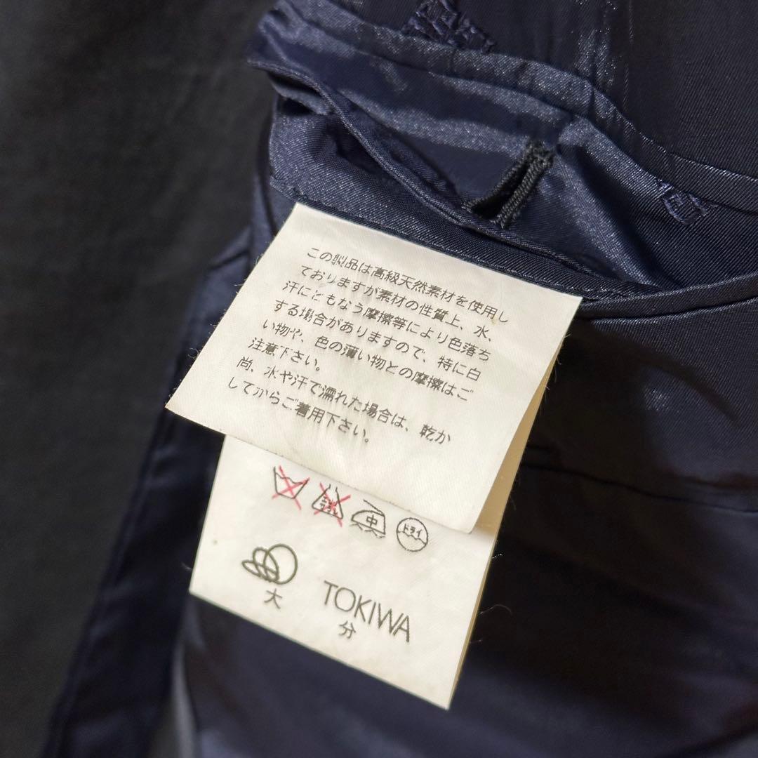 80s GIVENCHY ブラック リネン 100% ダブルブレスト ジャケット