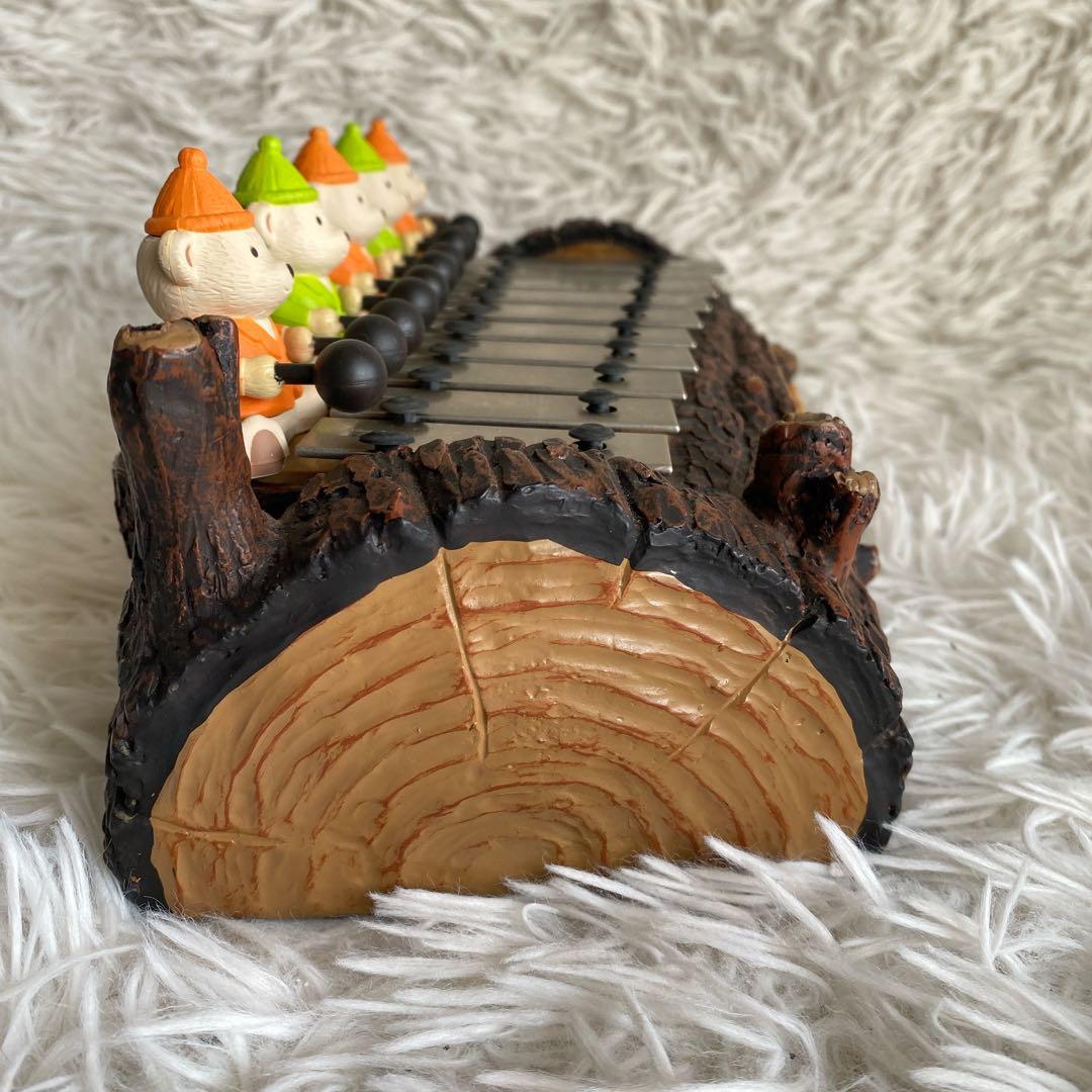ビーアイ　こぐまの音楽隊　からくりオルゴール　シロフォン　目覚まし時計