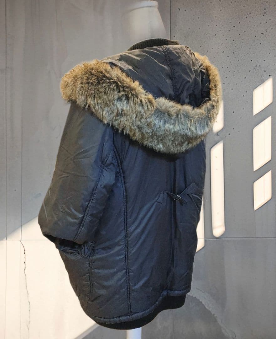 Y2K 00s DIESEL ファー付きモッズコート 平成 ギャル ダブルジップ