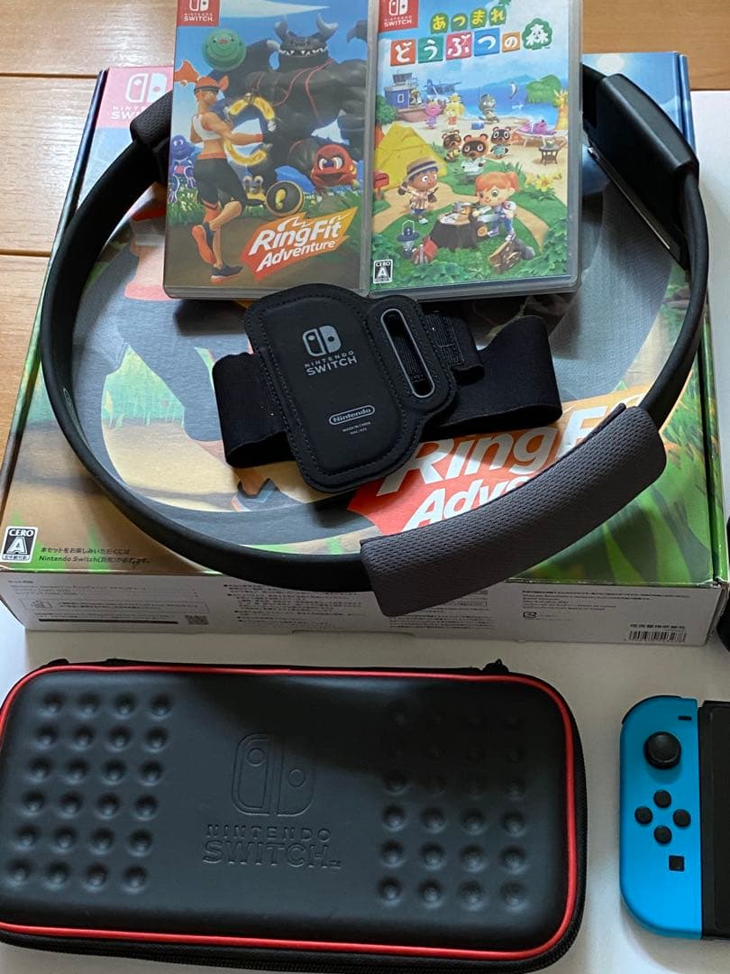 【美品】Nintendo Switch 青/赤 本体 おまけ付(ソフト、ケース)