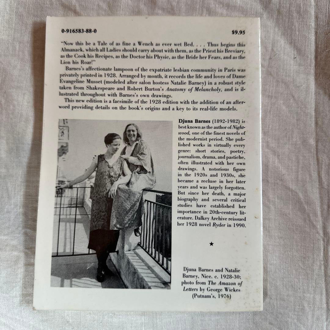1992 洋書　DJUNA BARNES LADIES ALMANACK