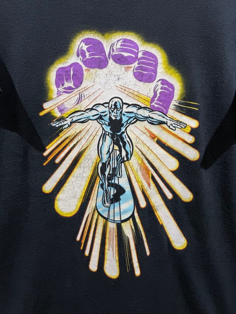 00s MARVEL シルバーサーファー Tシャツ フェード クラック L