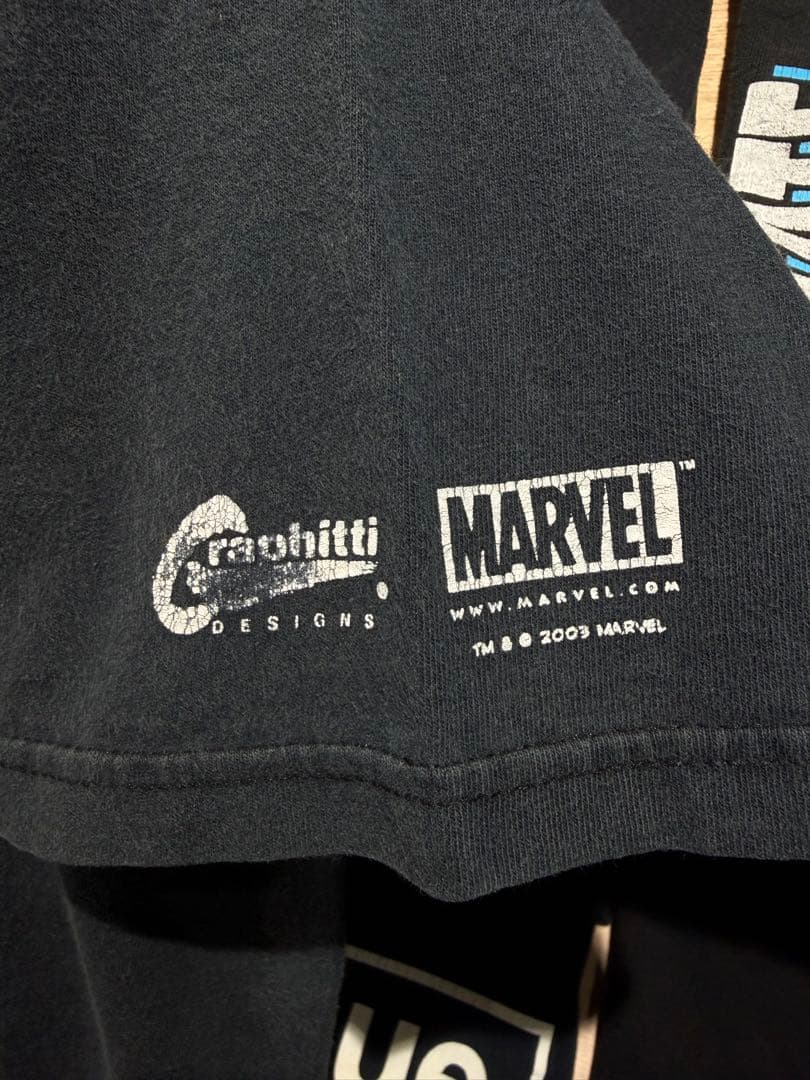 00s MARVEL シルバーサーファー Tシャツ フェード クラック L