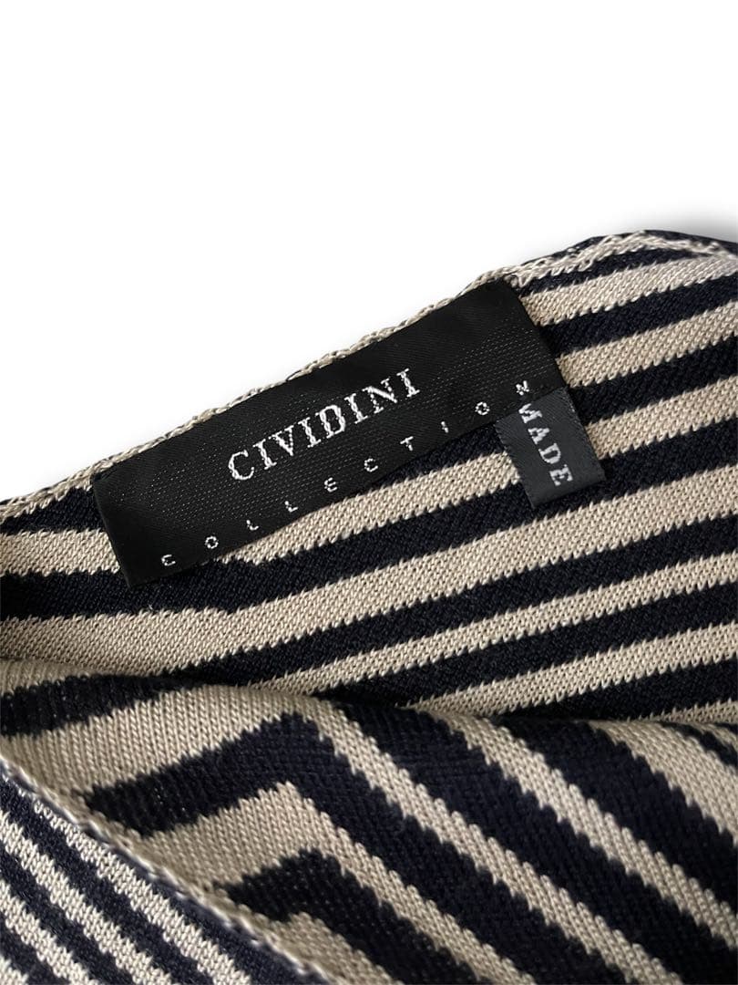 美品 CIVIDINI イタリア製 シルク100% ドッキングワンピース 42