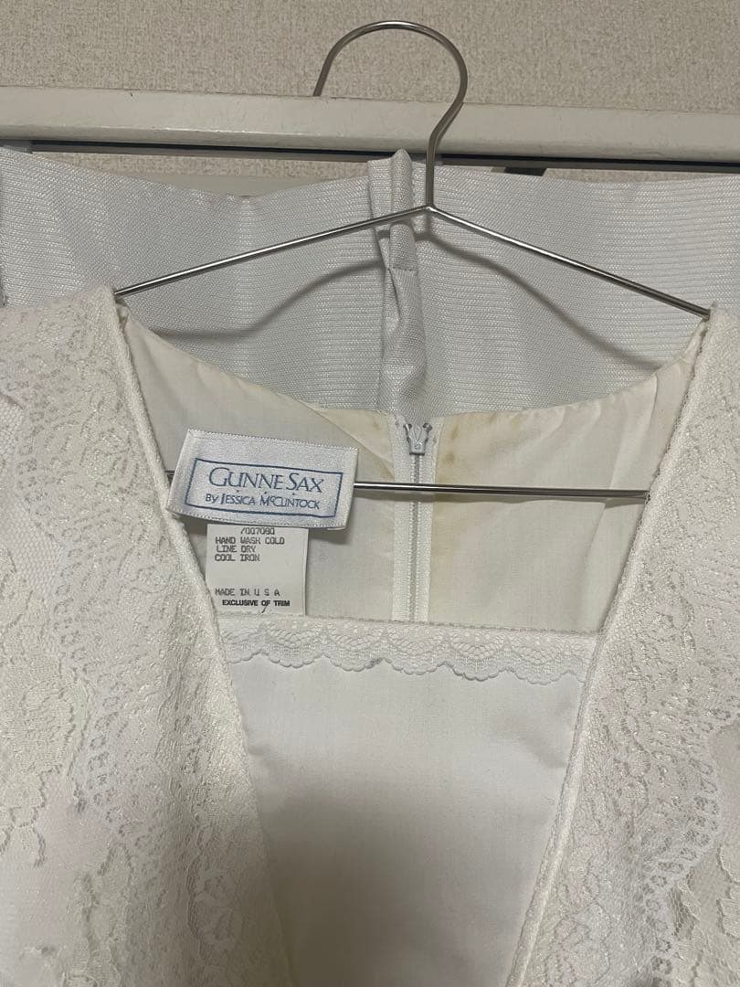 GUNNE SAX レースセーラー襟付きワンピース 表記サイズ5 白