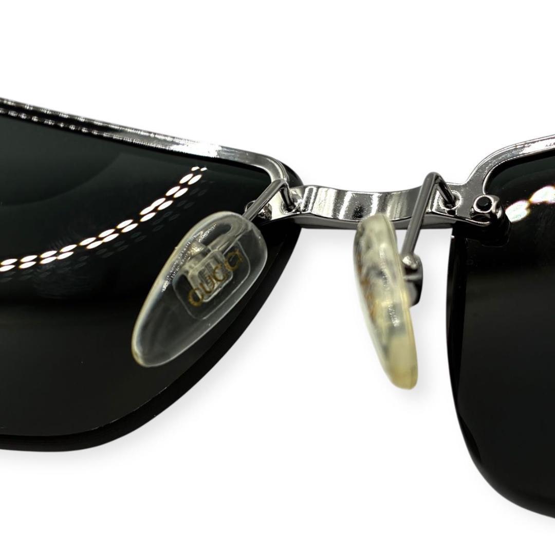 【極美品】GUCCI グッチ　サングラス　スクエアG　ハーフリム
