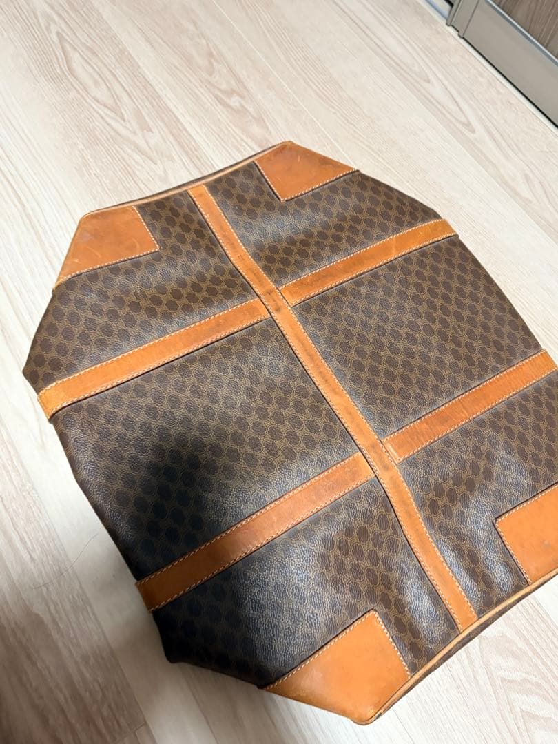 美品 CELINE セリーヌ マカダム柄 ボストンバッグ カデナ オールド