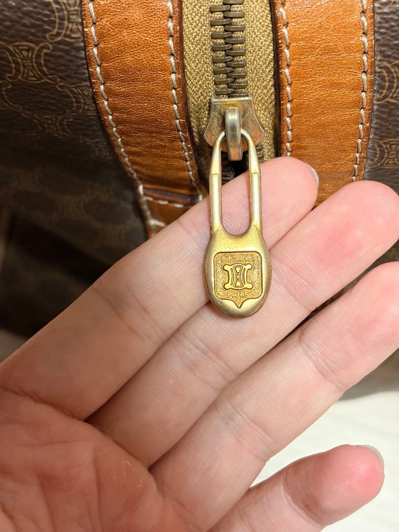 美品 CELINE セリーヌ マカダム柄 ボストンバッグ カデナ オールド